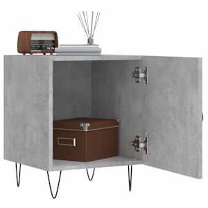 vidaXL Bedside Cabinet Concrete Grey 40x40x50 cm Engineered Wood