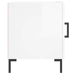 Noční stolky 2 ks lesklé bílé 40 x 40 x 50 cm kompozitní dřevo - obrázek 5