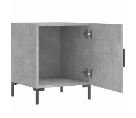 vidaXL Szafka nocna, szarość betonu, 40x40x50 cm