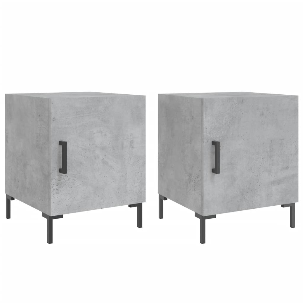 vidaXL Noční stolky 2 ks betonově šedé 40x40x50 cm kompozitní dřevo