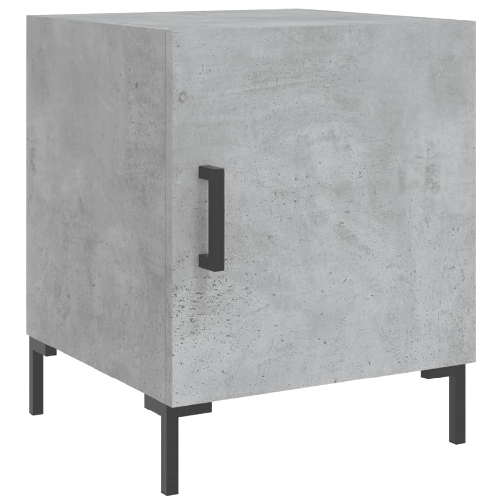 vidaXL Nachtkastjes 2 st 40x40x50 cm bewerkt hout betongrijs afbeelding
