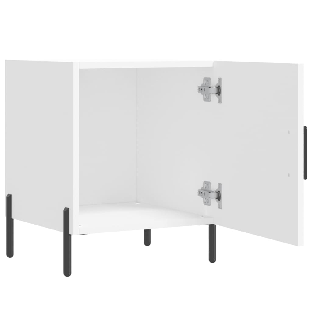 Nočné stolíky 2 ks biele 40x40x50 cm kompozitné drevo