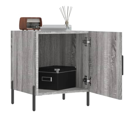 vidaXL Bedside Cabinet Grey Sonoma 40x40x50 cm Engineered Wood