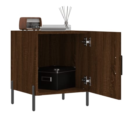 vidaXL Nachttisch Braun Eichen-Optik 40x40x50 cm Holzwerkstoff