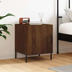 Nočna omarica rjavi hrast 40x40x50 cm inženirski les