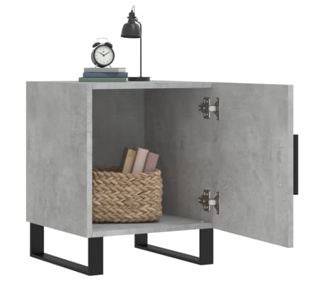 vidaXL Bedside Cabinet Concrete Grey 40x40x50 cm Engineered Wood