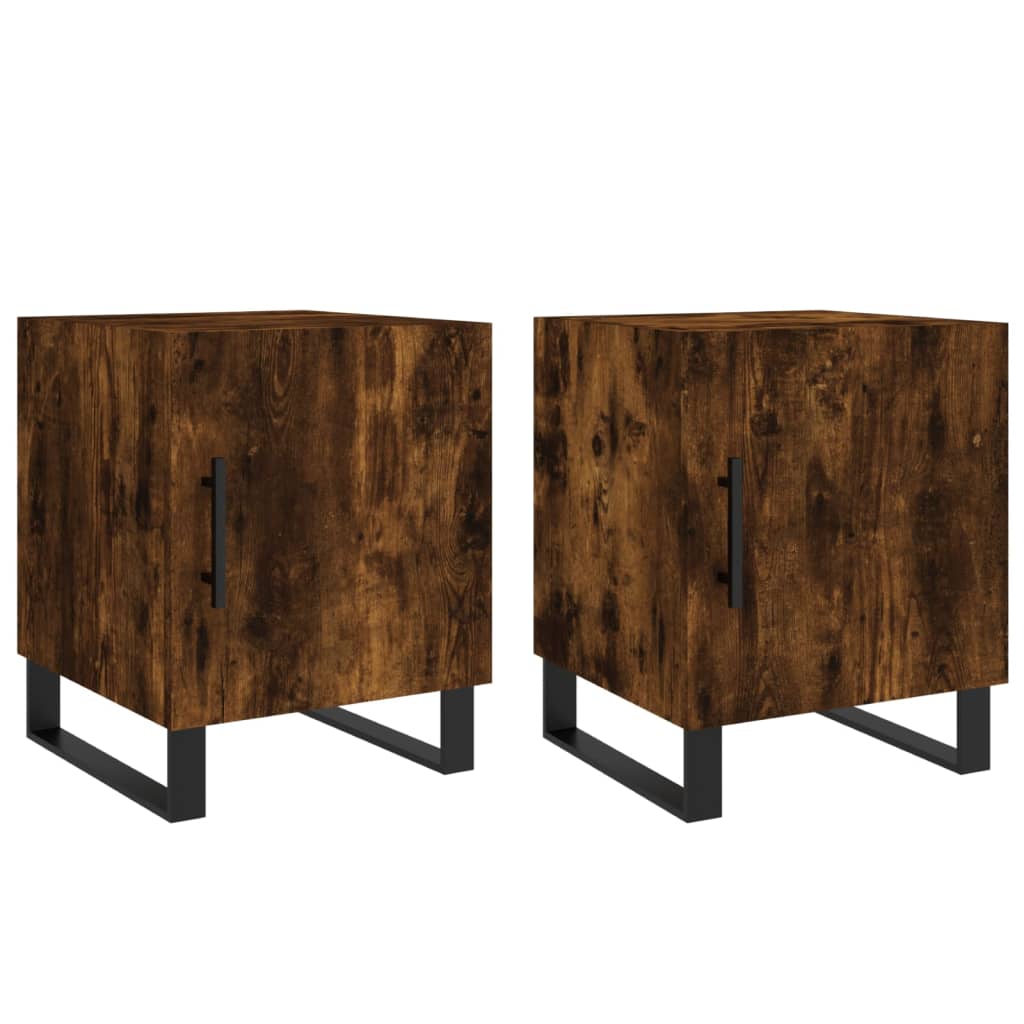 vidaXL Noční stolky 2 ks kouřový dub 40 x 40 x 50 cm kompozitní dřevo