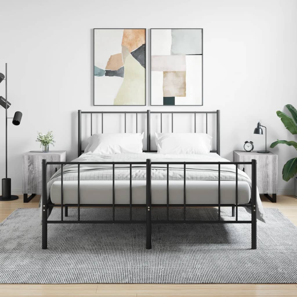 vidaXL Noptiere, 2 buc., gri sonoma, 40x40x50 cm, lemn compozit