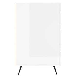 Noční stolek bílý s vysokým leskem 40x40x66 cm kompozitní dřevo - obrázek 6