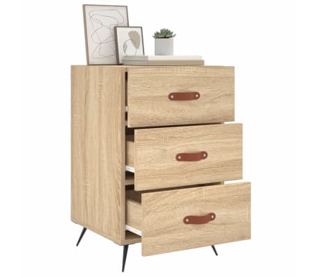 vidaXL Bedside Cabinet Sonoma Oak 40x40x66 cm Engineered Wood