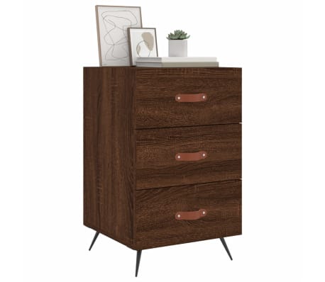 vidaXL barna tölgyszínű szerelt fa éjjeliszekrény 40 x 40 x 66 cm