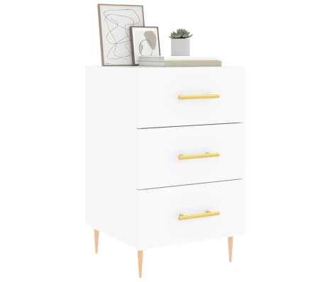 vidaXL Mesa de cabeceira 40x40x66 cm derivados de madeira branco