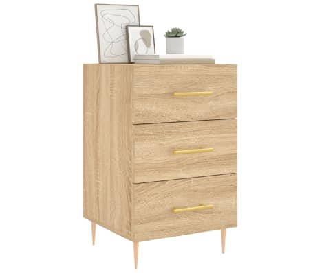 vidaXL Bedside Cabinet Sonoma Oak 40x40x66 cm Engineered Wood