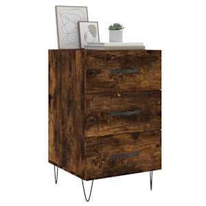 vidaXL Noptieră, stejar fumuriu, 40x40x66 cm, lemn compozit