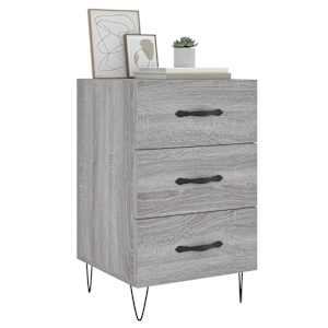 vidaXL Bedside Cabinet Grey Sonoma 40x40x66 cm Engineered Wood
