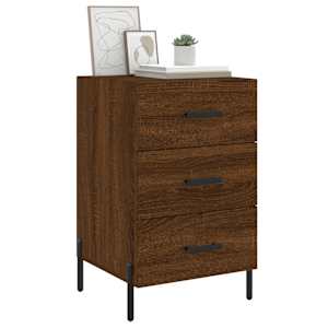 vidaXL Нощно шкафче, Кафяв дъб, 40x40x66 см, инженерно дърво