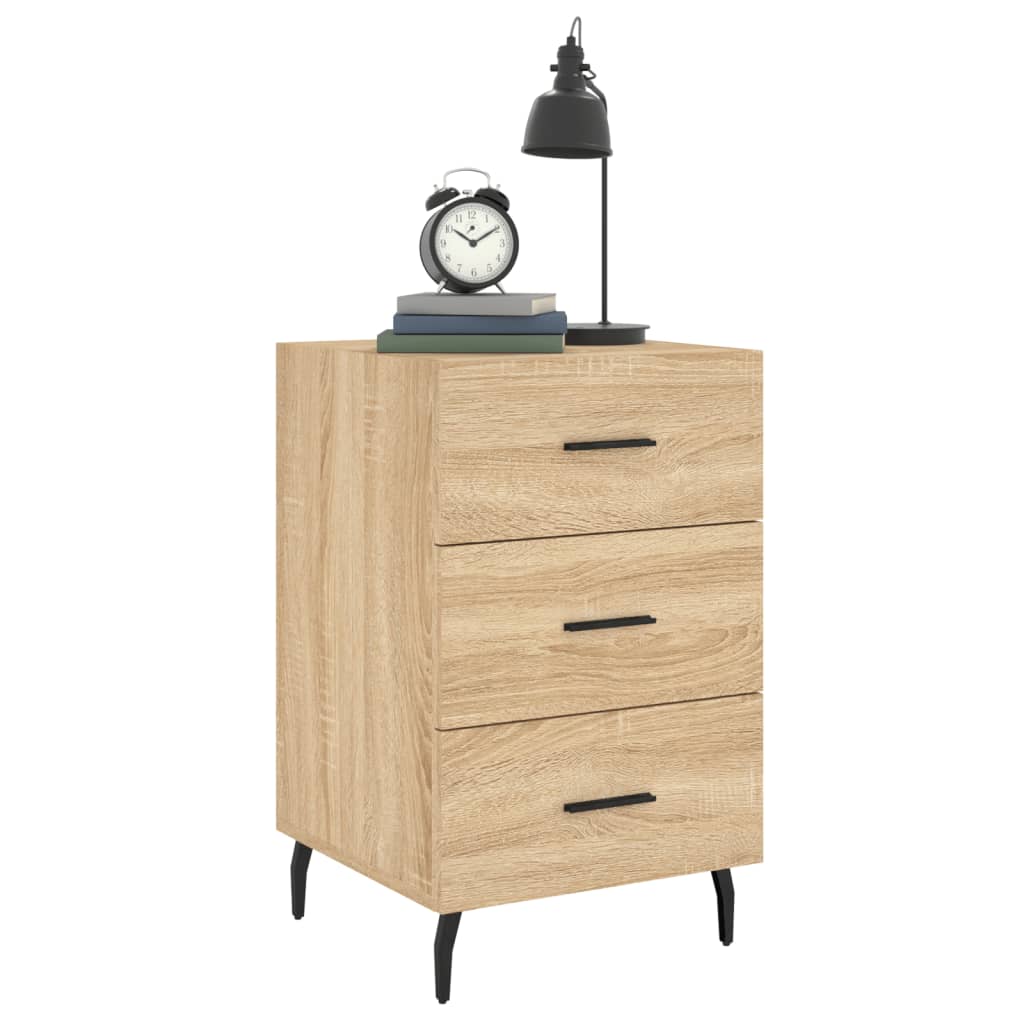 vidaXL Nachtkastje 40x40x66 cm bewerkt hout sonoma eikenkleurig