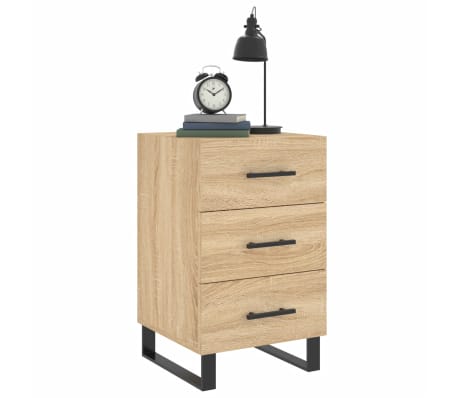 vidaXL Bedside Cabinet Sonoma Oak 40x40x66 cm Engineered Wood