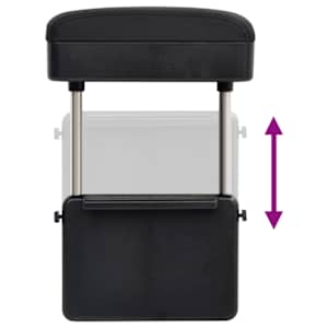 Loketní opěrka univerzální černá 23 x 8 x (30–38) cm ABS - obrázek 6