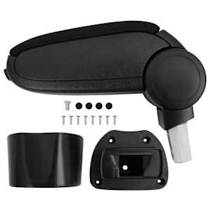 Naslon za roke za avto črn 14,5x31,5x(30-48) cm ABS