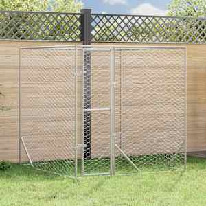 Zunanja pasja ograda srebrna 2x2x2 m pocinkano jeklo