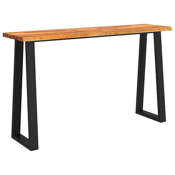 vidaXL konsoollaud naturaalsete servadega, 140x40x80 cm, akaatsiapuit