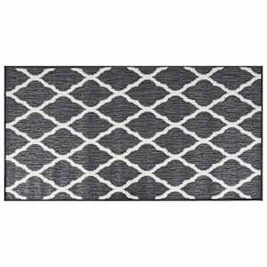 vidaXL Outdoor Rug Grey and White 80x150 cm Reversible Design
