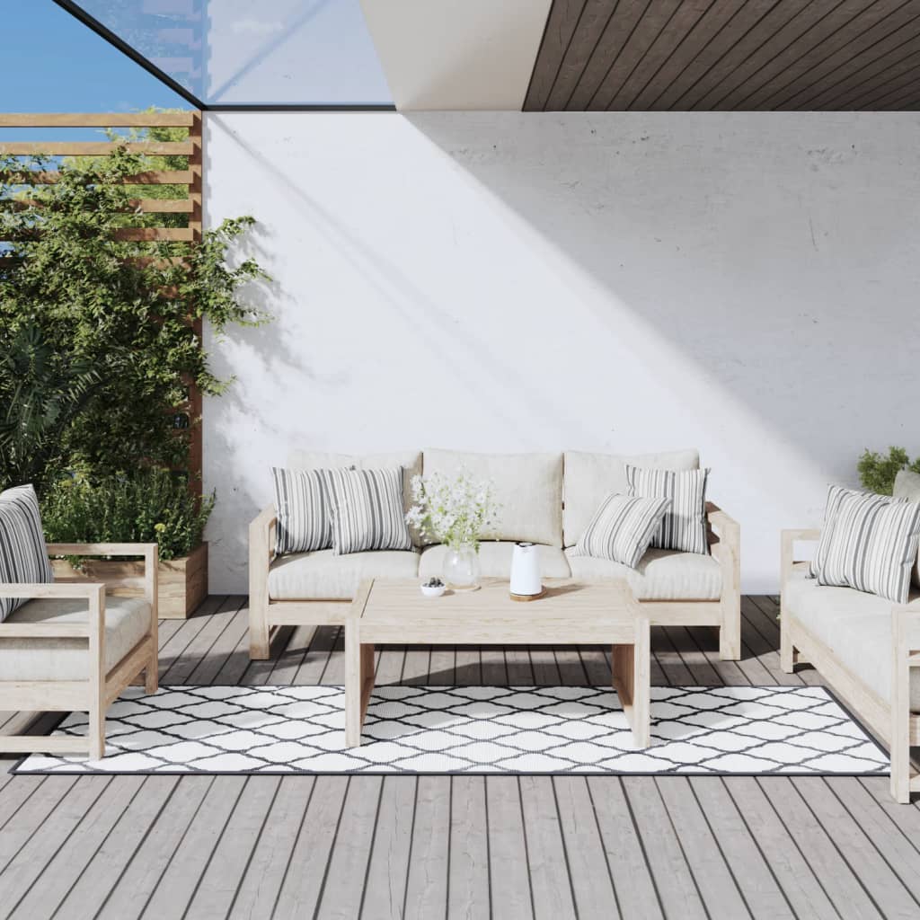 Outdoor-Teppich Grau und Weiß 80×250 cm Beidseitig Nutzbar kaufen