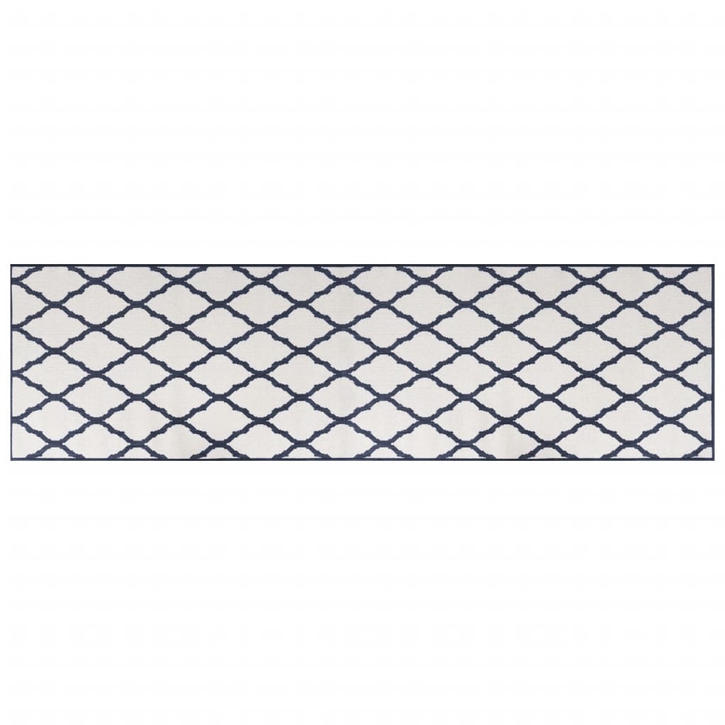 vidaXL Venkovní koberec námořnicky modrý a bílý 80x250 cm oboustranný