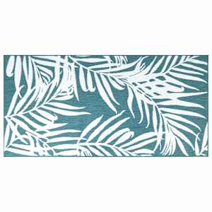 vidaXL Buitenkleed omkeerbaar 80x150 cm aqua en wit