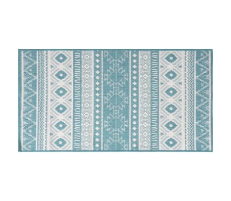 vidaXL Ulkomatto vedenvihre&auml; / valkoinen 80x150 cm k&auml;&auml;nnett&auml;v&auml; malli