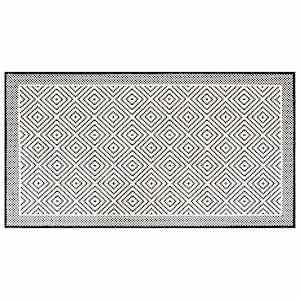 Venkovní koberec šedý a bílý 80 x 150 cm oboustranný design - obrázek 3