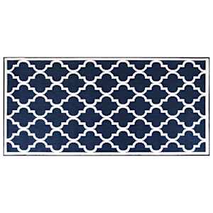 vidaXL āra paklājs, zils un baltu, 80x150 cm, abpusējs