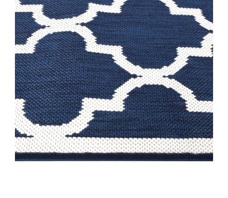 Buitenkleed omkeerbaar 80x250 cm bruin en wit