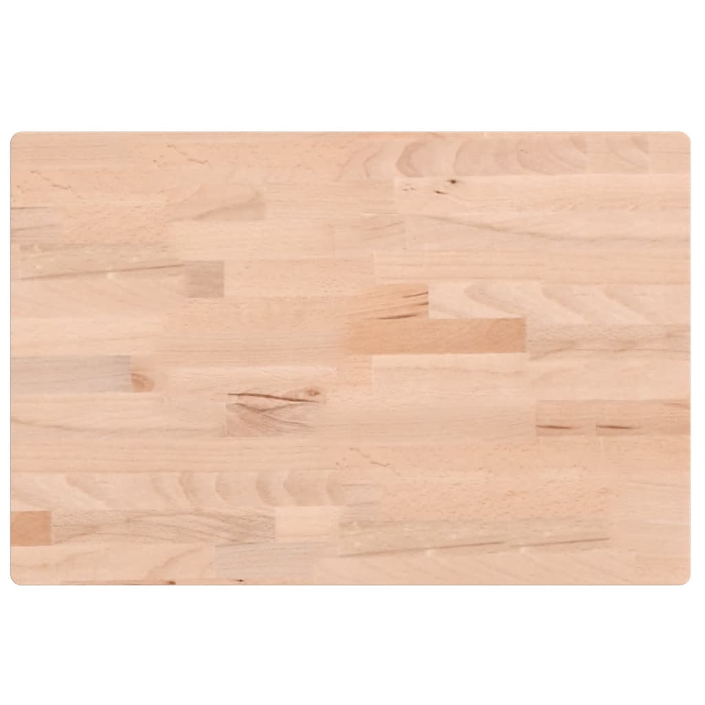 Blat de masă, 60x40x2,5 cm, dreptunghiular, lemn masiv de fag