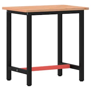Pracovní stůl 80 x 55 x 81,5 cm masivní bukové dřevo a kov - obrázek 2