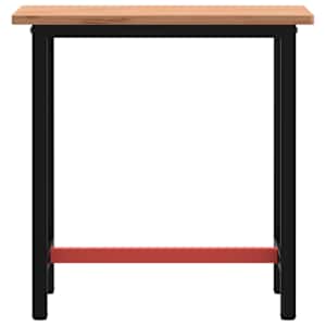 Pracovní stůl 80 x 55 x 81,5 cm masivní bukové dřevo a kov - obrázek 3