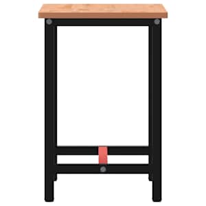 Pracovní stůl 80 x 55 x 81,5 cm masivní bukové dřevo a kov - obrázek 4