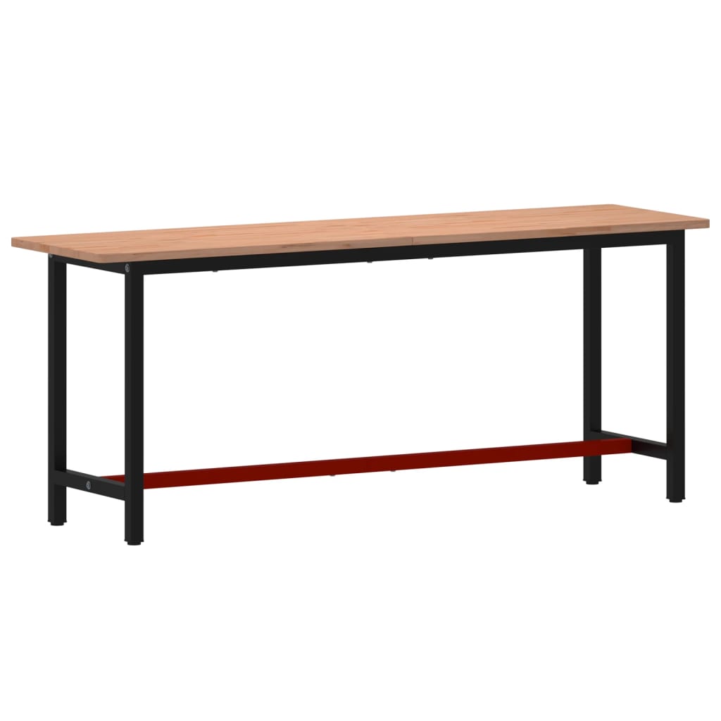vidaXL Pracovní stůl 200 x 55 x 81,5 cm masivní bukové dřevo a kov