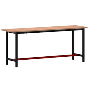 Pracovní stůl 200 x 55 x 81,5 cm masivní bukové dřevo a kov - obrázek 5