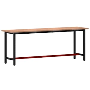 Pracovní stůl 220 x 55 x 81,5 cm masivní bukové dřevo a kov - obrázek 2