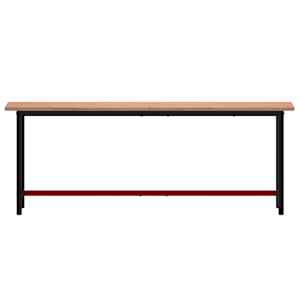 Pracovní stůl 220 x 55 x 81,5 cm masivní bukové dřevo a kov - obrázek 3