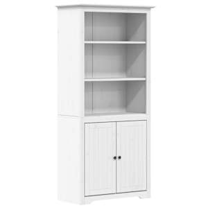 vidaXL raamatukapp BODO, valge, 82x40x173 cm, m&auml;nnipuit