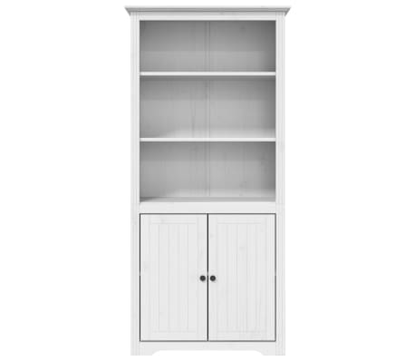 vidaXL Bookcase BODO White 32.3"x15.7"x68.1" Solid Wood Pine