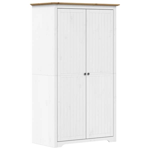vidaXL riidekapp BODO, valge ja pruun, 99x53,5x173 cm, m&auml;nnipuit