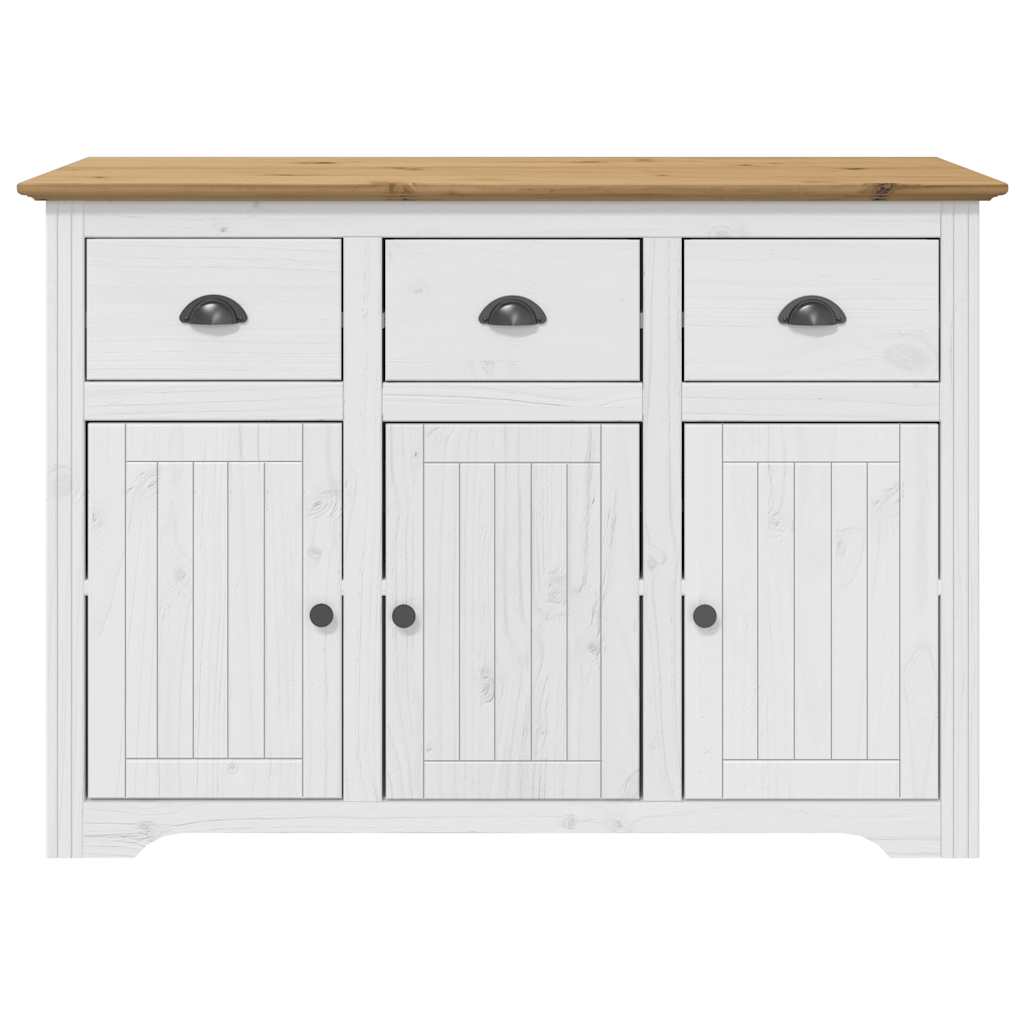 Thumbnail - vidaXL Sideboard BODO Weiß und Braun 115,5x44x80 cm Massivholz Kiefer