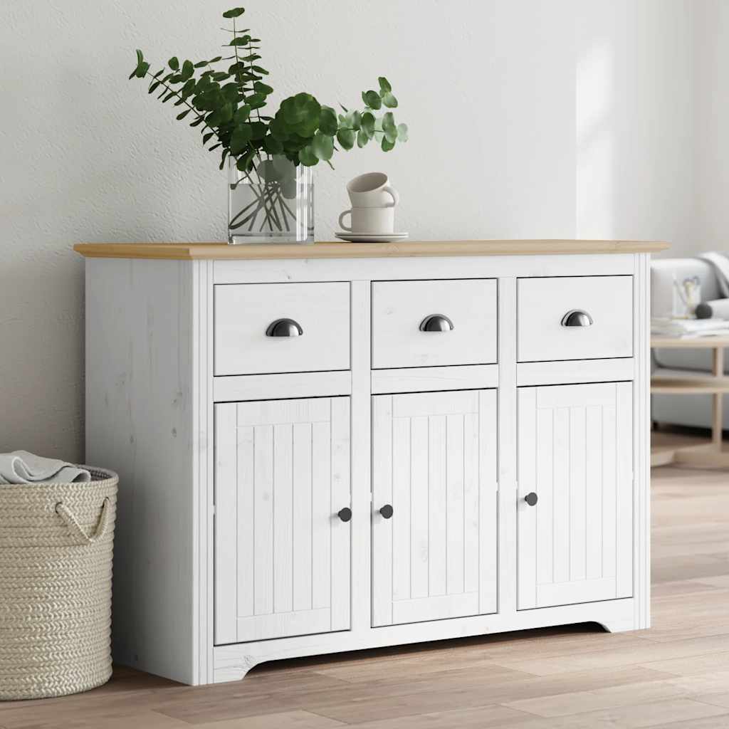Image of Crossoenza BODO 115,5x44x80 cm Legno Massello Pino Bianco Marrone 355066