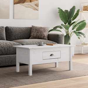 Konferenční stolek BODO bílý 100 x 55 x 46 cm masivní borovice - obrázek 1