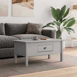 Konferenční stolek BODO šedý 100x55x46 cm masivní borovice - obrázek 1