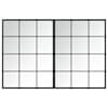 vidaXL seinapeeglid 2 tk, must, 80 x 60 cm, metall